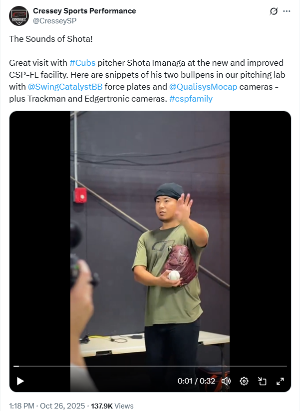 Shota Imanaga X post