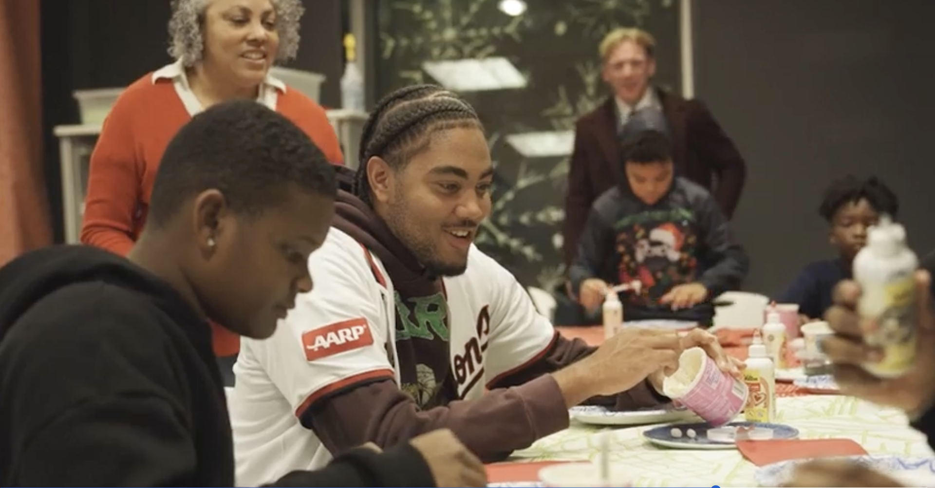 James Wood at Nationals Youth Academy holiday party