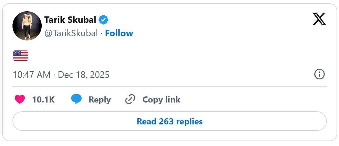 @TarikSkubal on X.com