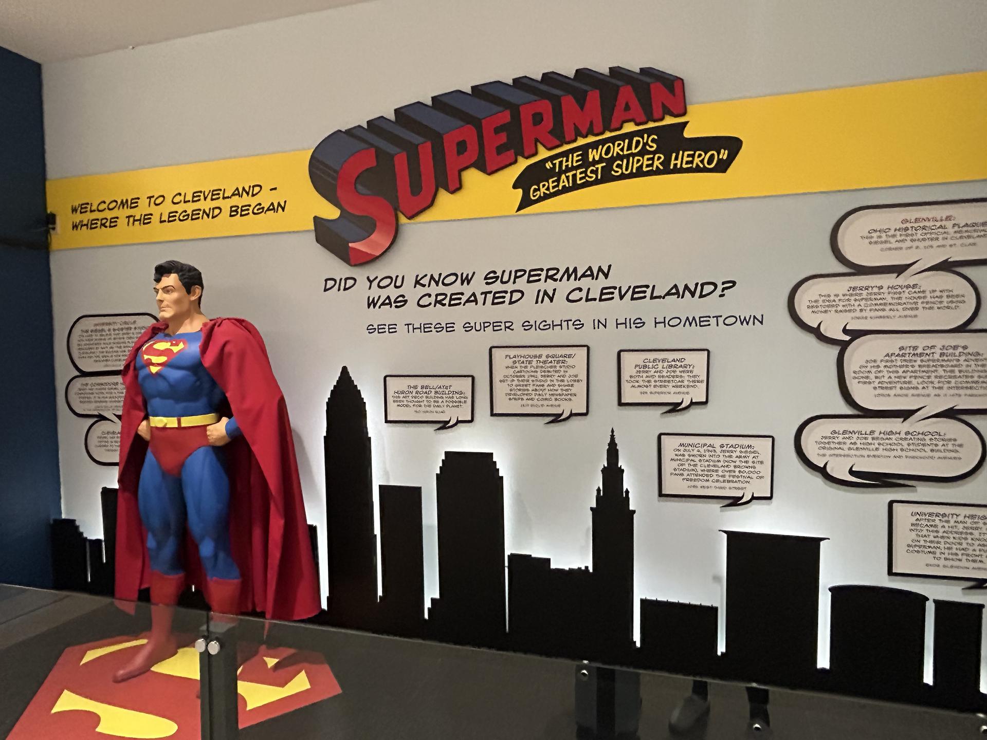 Superman display at Hopkins Airport 