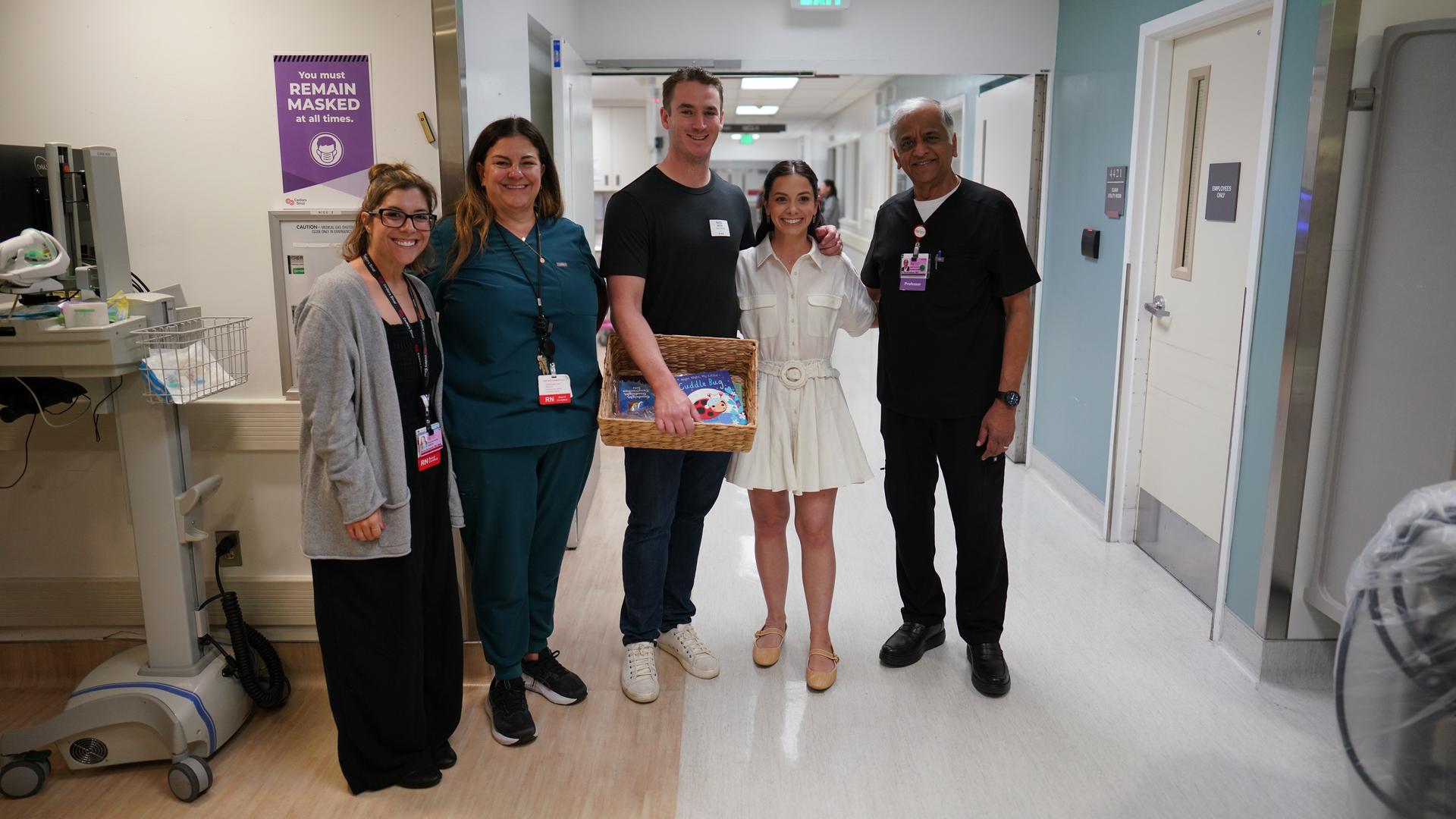 Evan and Liz Phillips visiting NICU