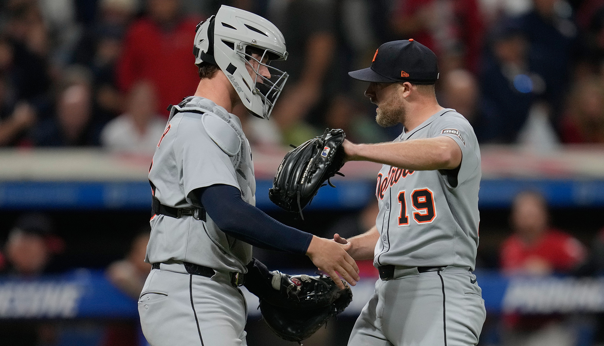 Dillon Dingler celebrates with Will Vest