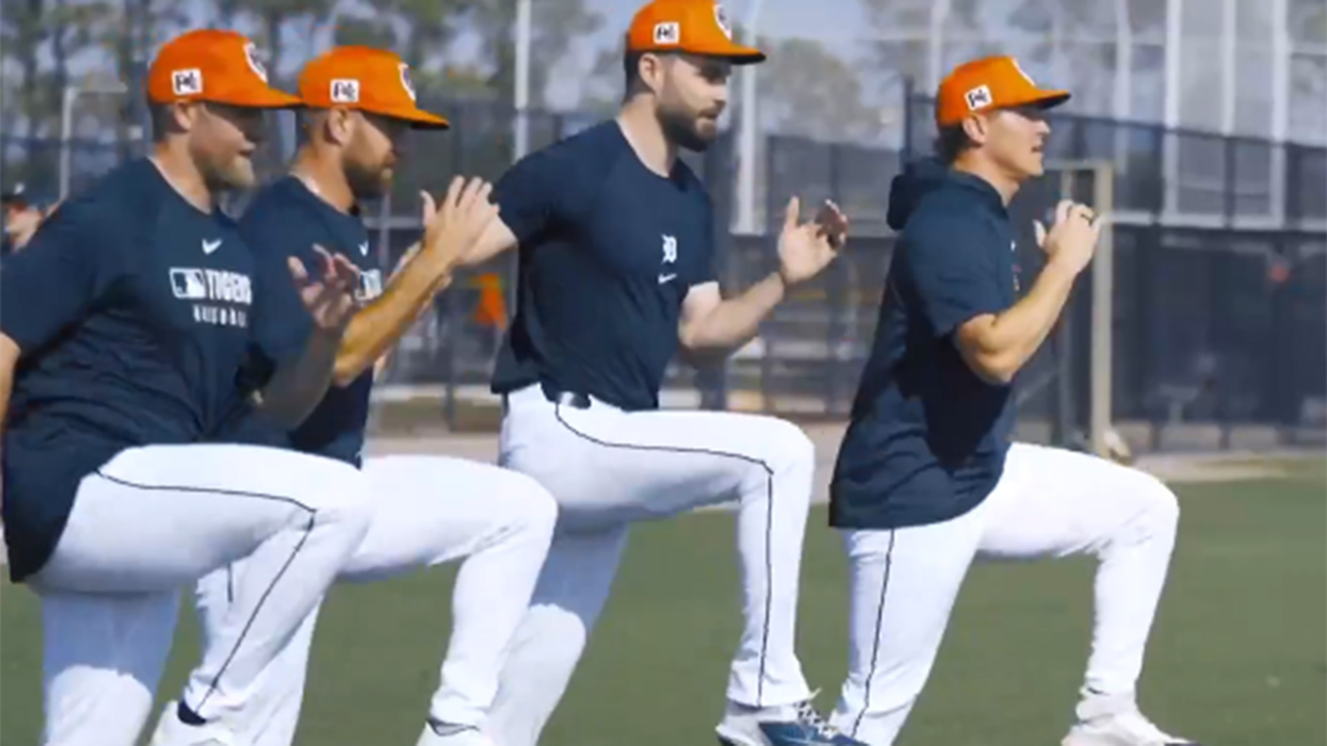 Tigers working out