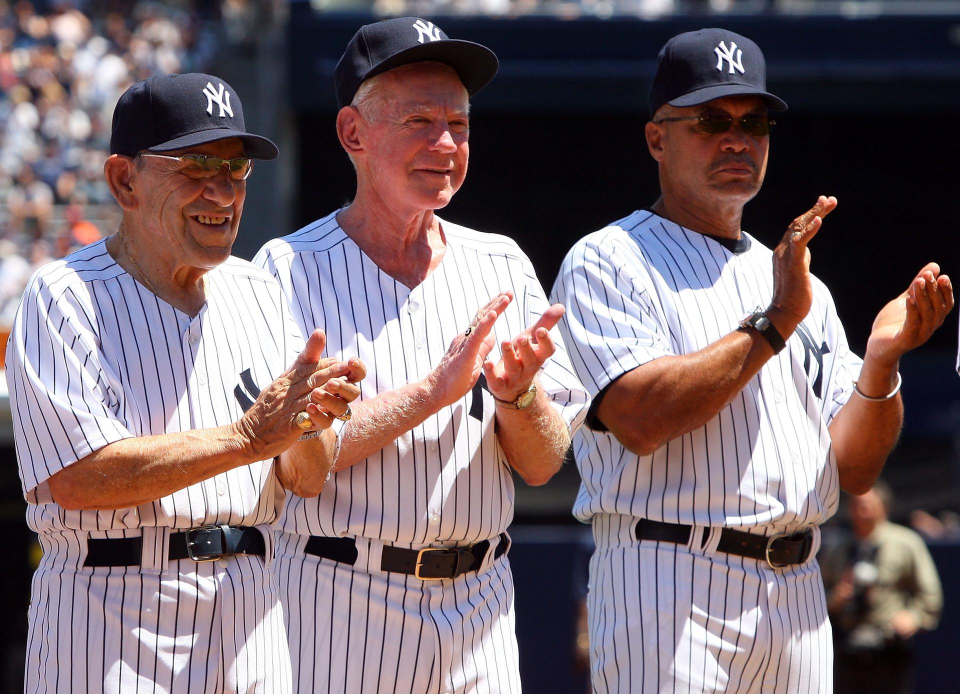 Yogi Berra, Whitey Ford and Reggie Jackson 
