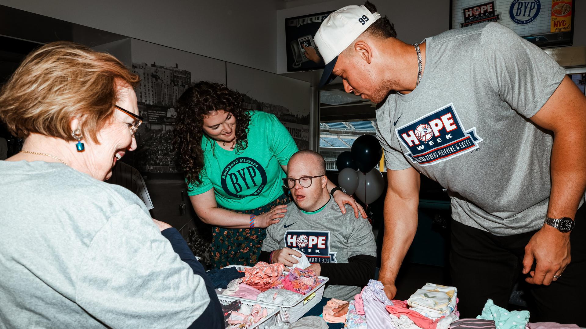 Aaron Judge during HOPE Week