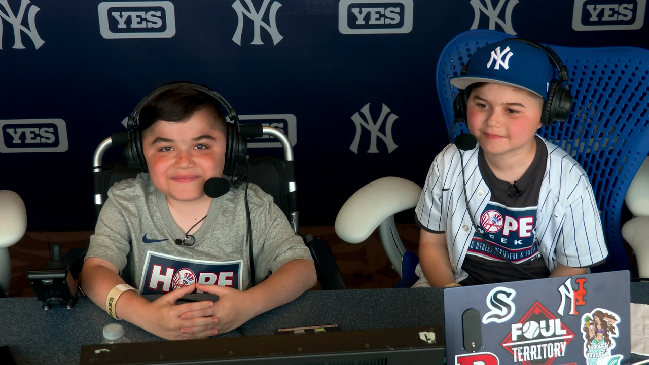 Carmine and Vincent Gagliano in the broadcast booth