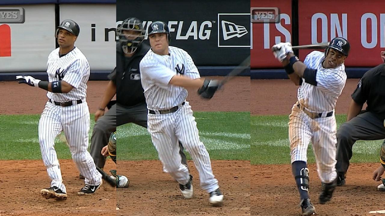 Robinson Canó, Russell Martin and Curtis Granderson