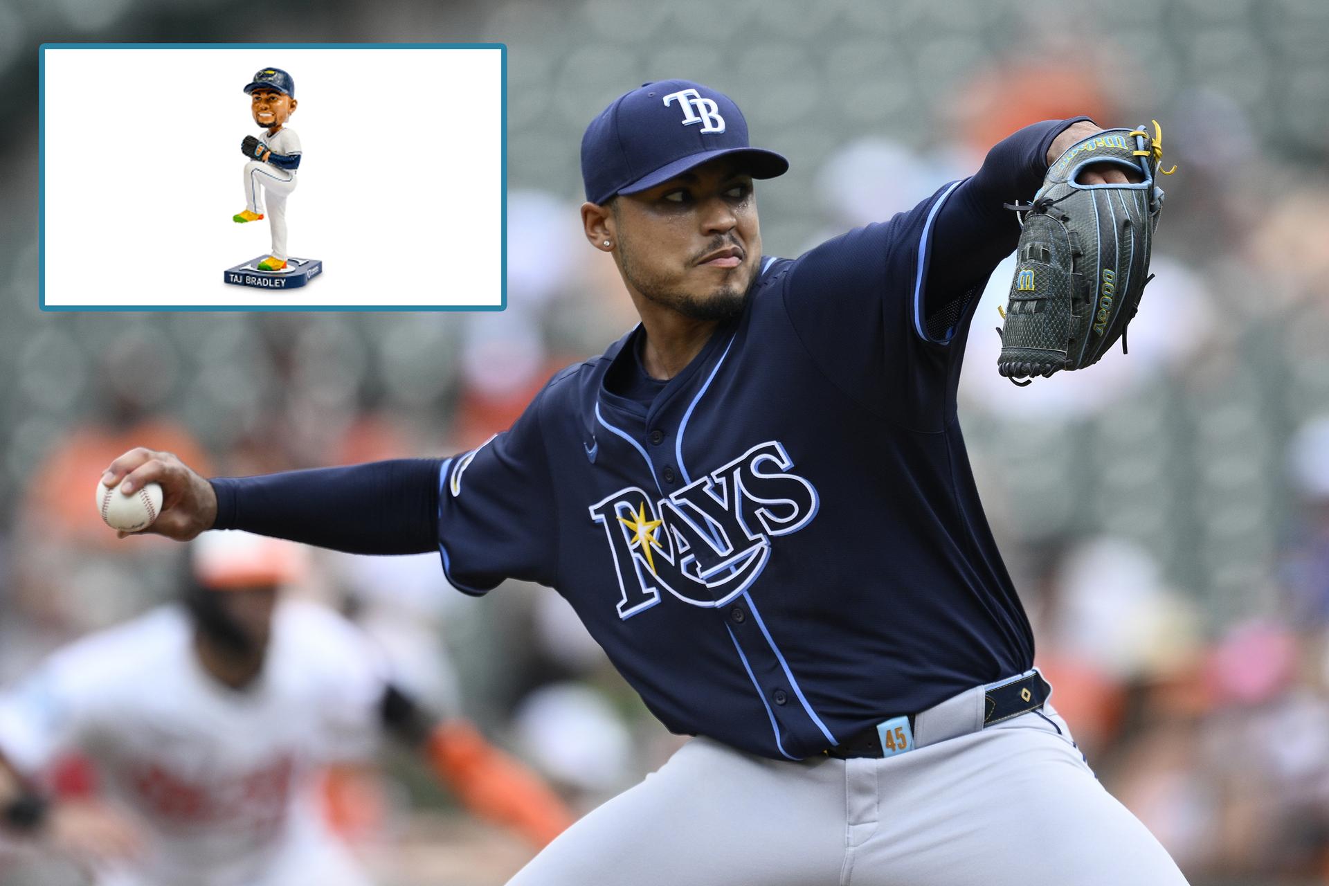 Taj Bradley and bobblehead