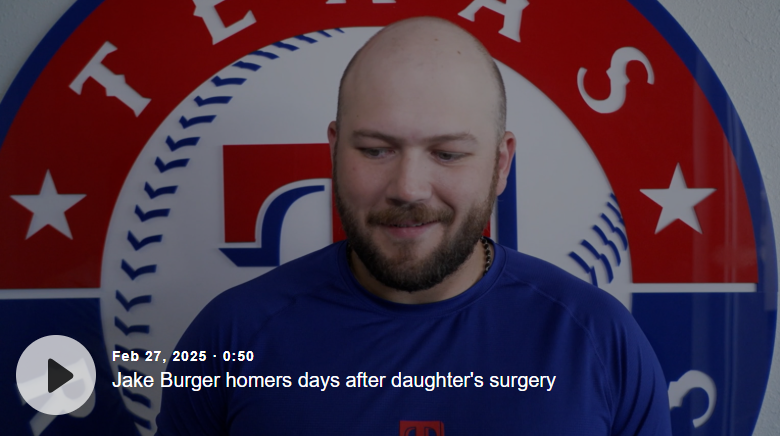 Jake Burger talks about homering after his daughter's surgery
