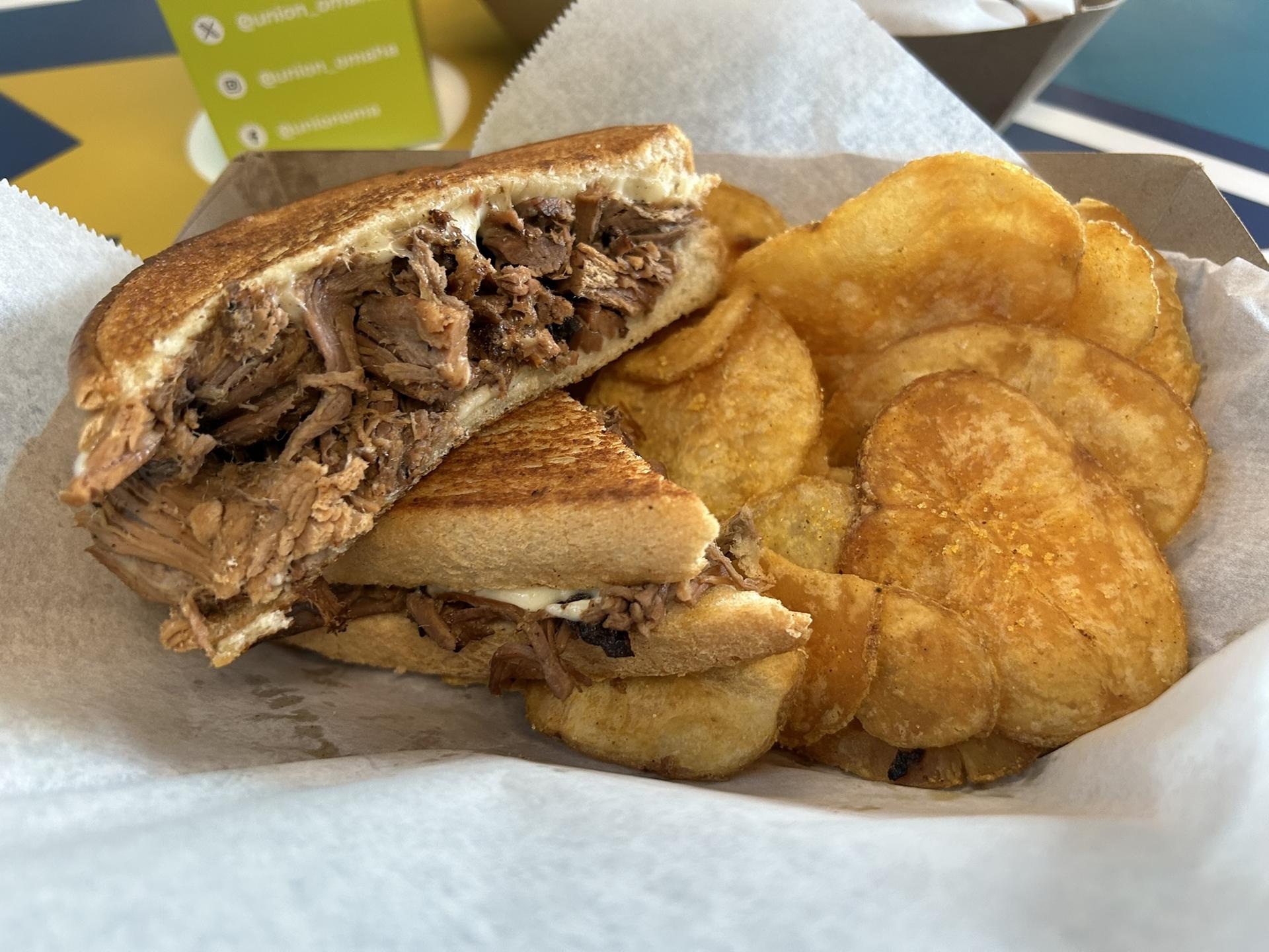 Cheesy Brisket Sando