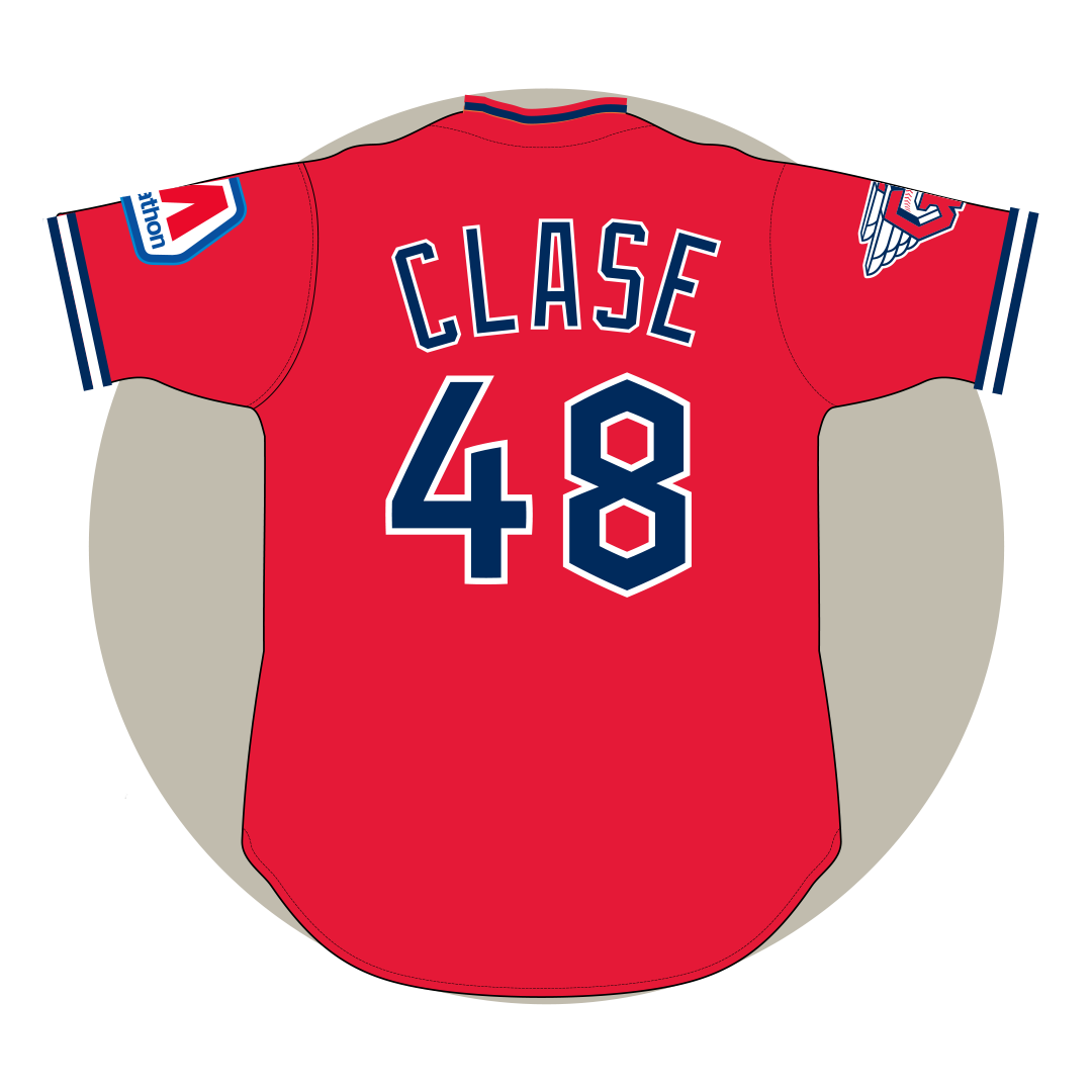  Emmanuel Clase giveaway jersey
