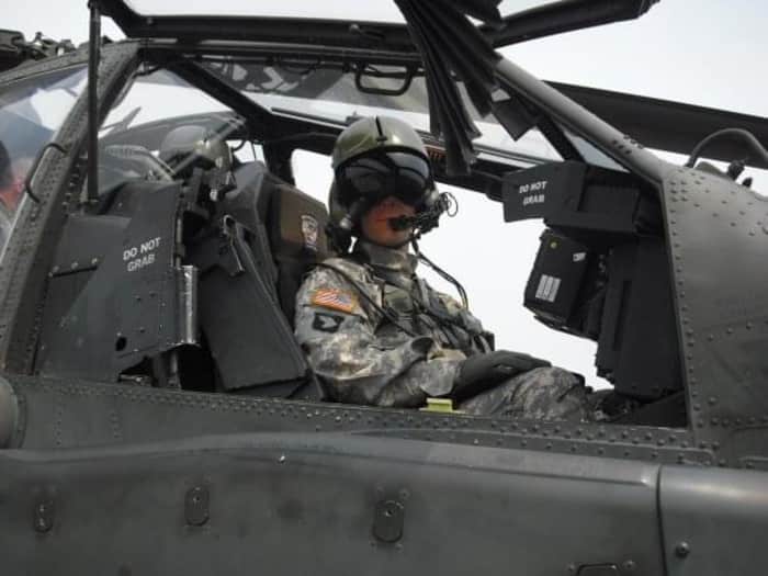 Col. Jim Donovan in a Blackhawk helicopter in Afghanistan