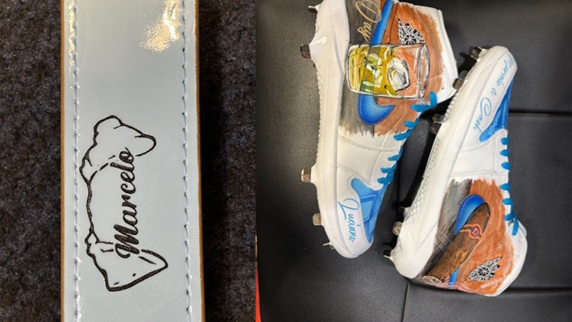 Mauricio Dubón's Father's Day belt and cleats