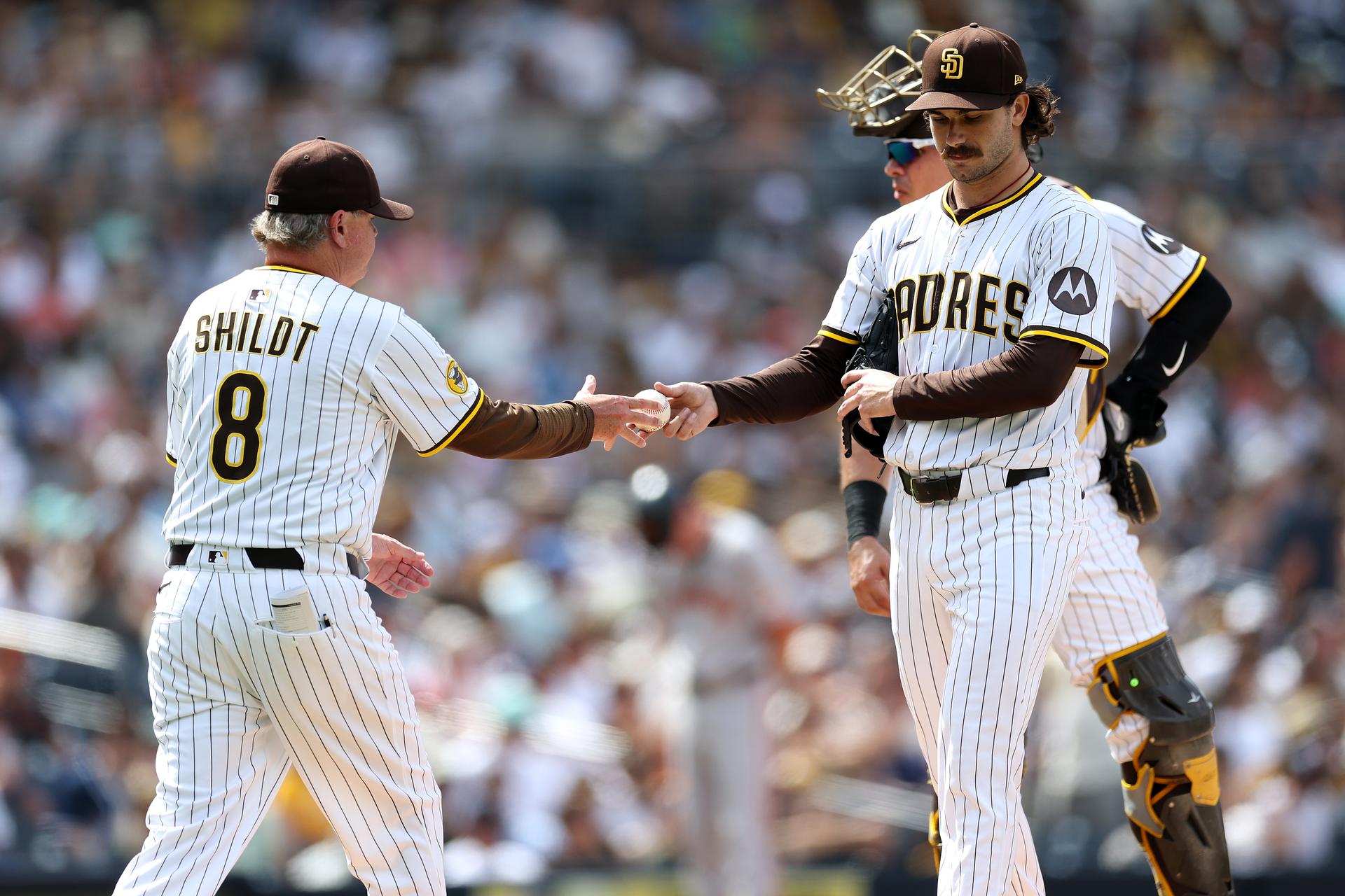 Mike Shildt and Dylan Cease