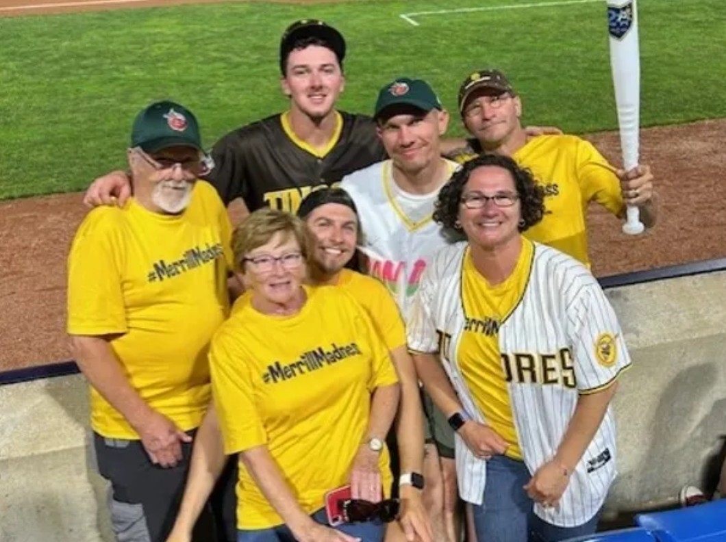People wearing Merrill Madness merch