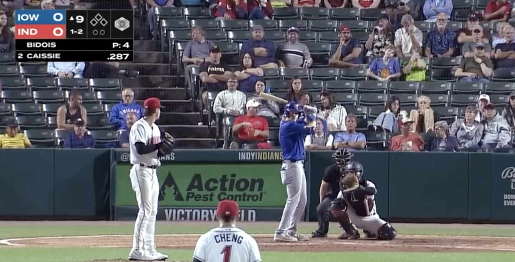 Brandan Bidois extends his hitless streak to 18 innings. 