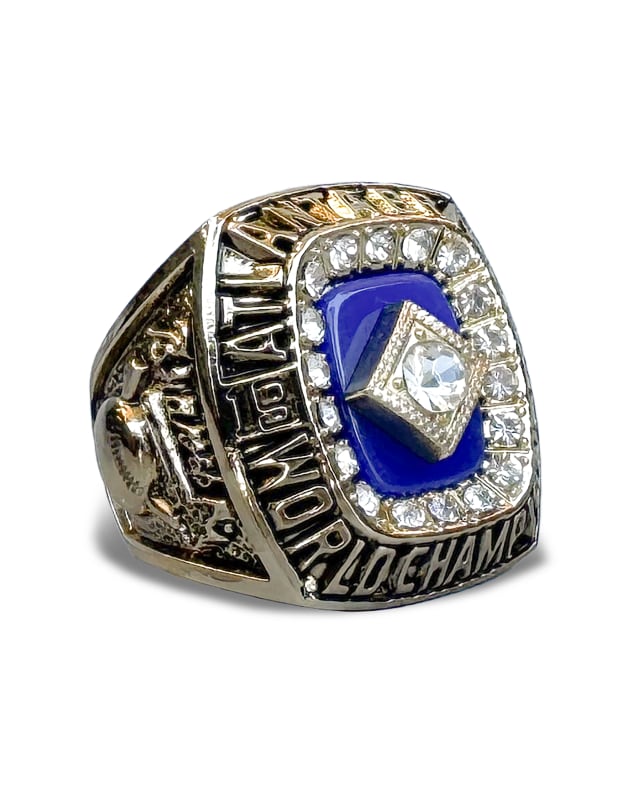 A replica 1995 World Series ring