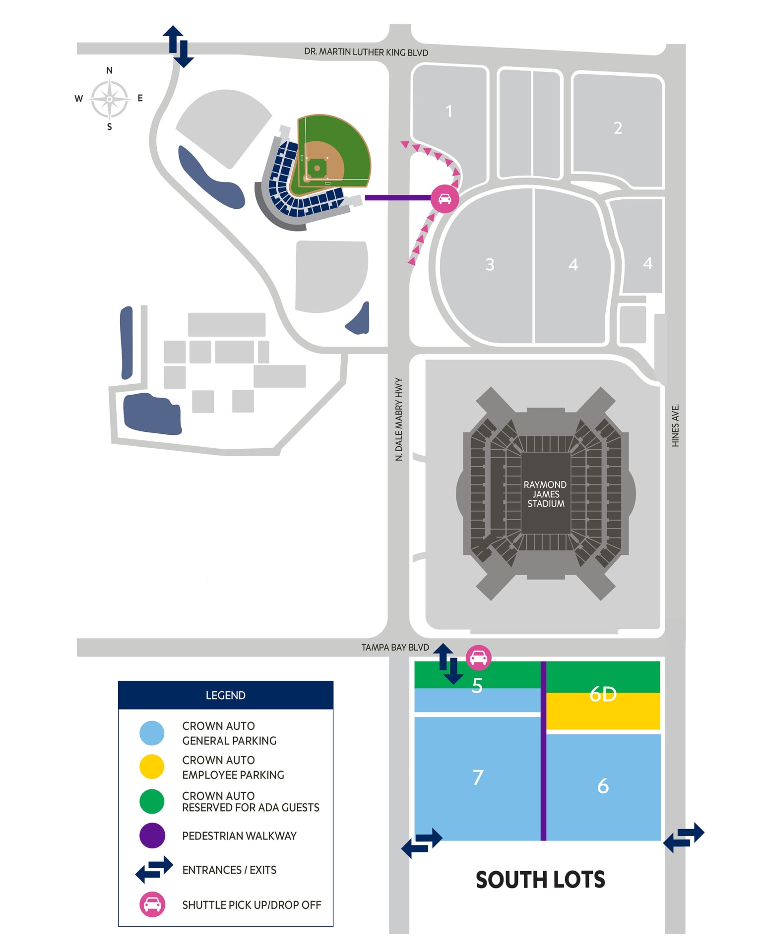 Steinbrenner Field Parking Map