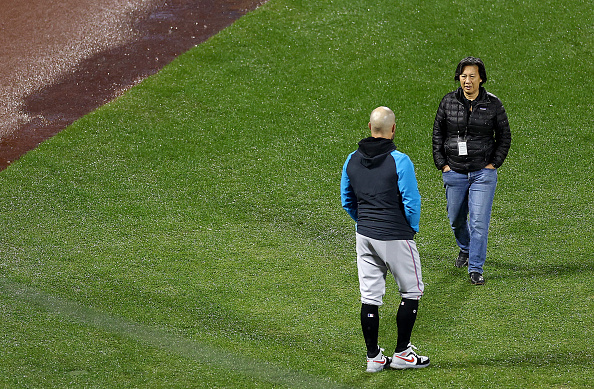 Skip Schumaker and Kim Ng