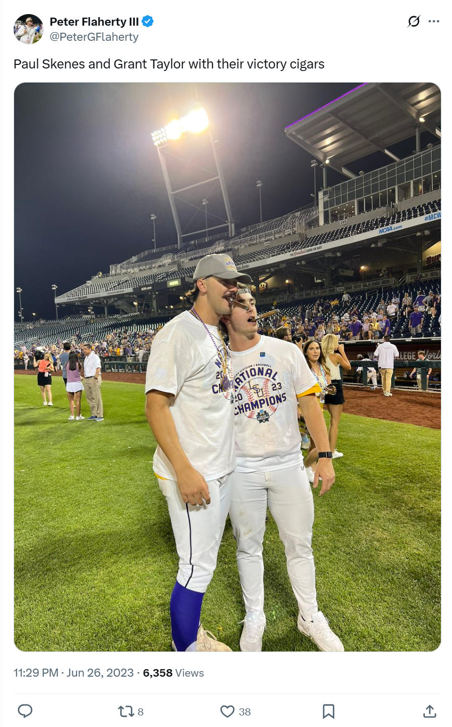 Paul Skenes and Grant Taylor at LSU