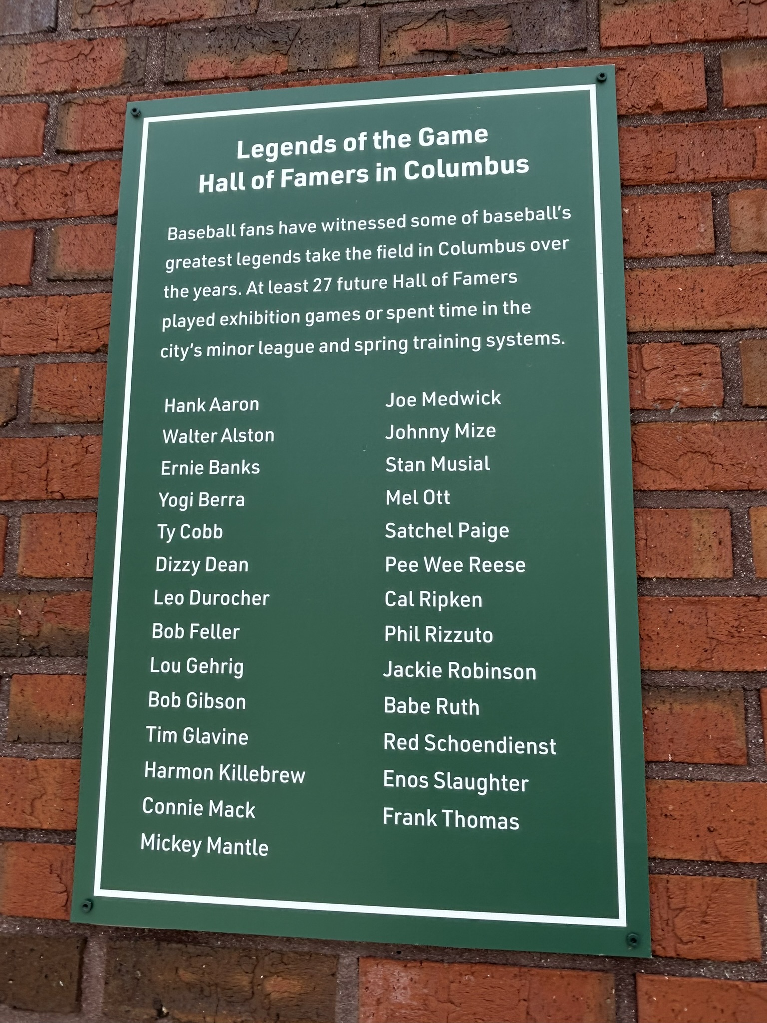 Columbus legends