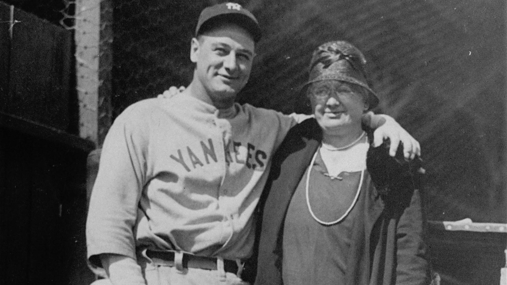 Lou Gehrig and his mother, 1931