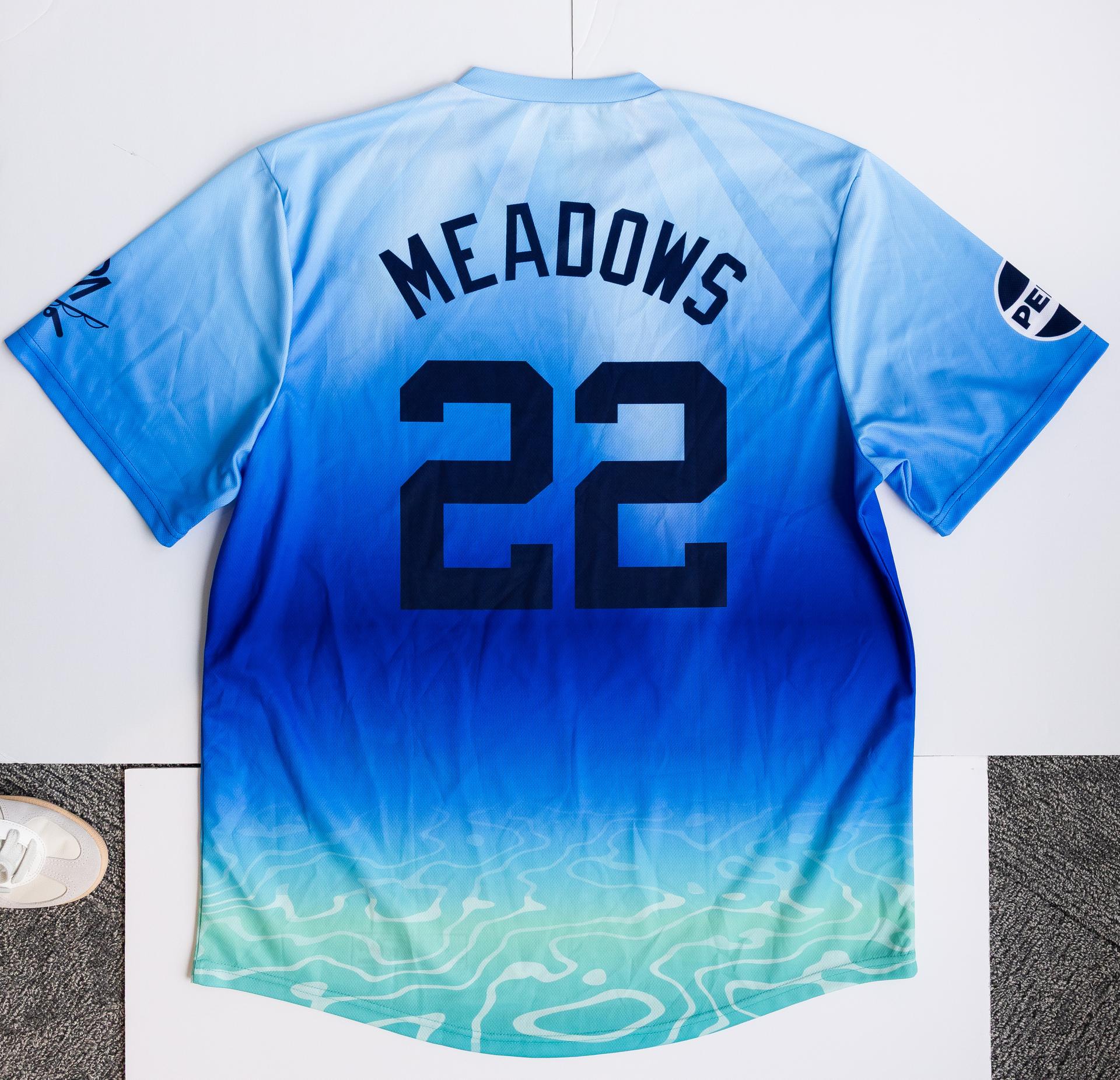 Back of Parker Meadows jersey