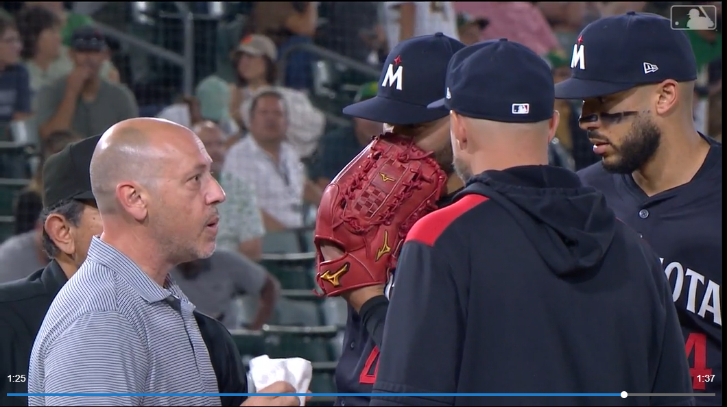 Pablo López strikes out four, exits with injury