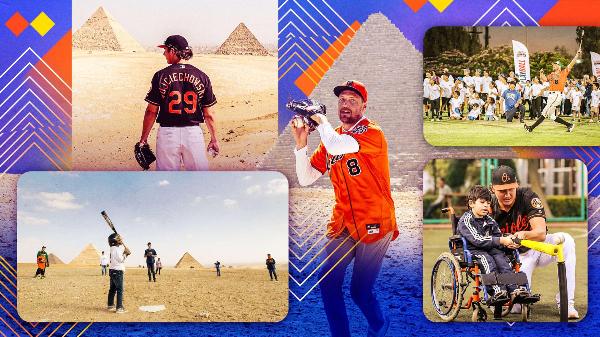 Because Baseball is bringing baseball -- and big leaguers -- to Egypt. 