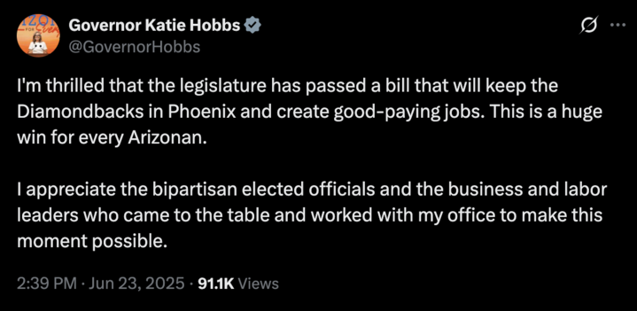 Katie Hobbs Tweet