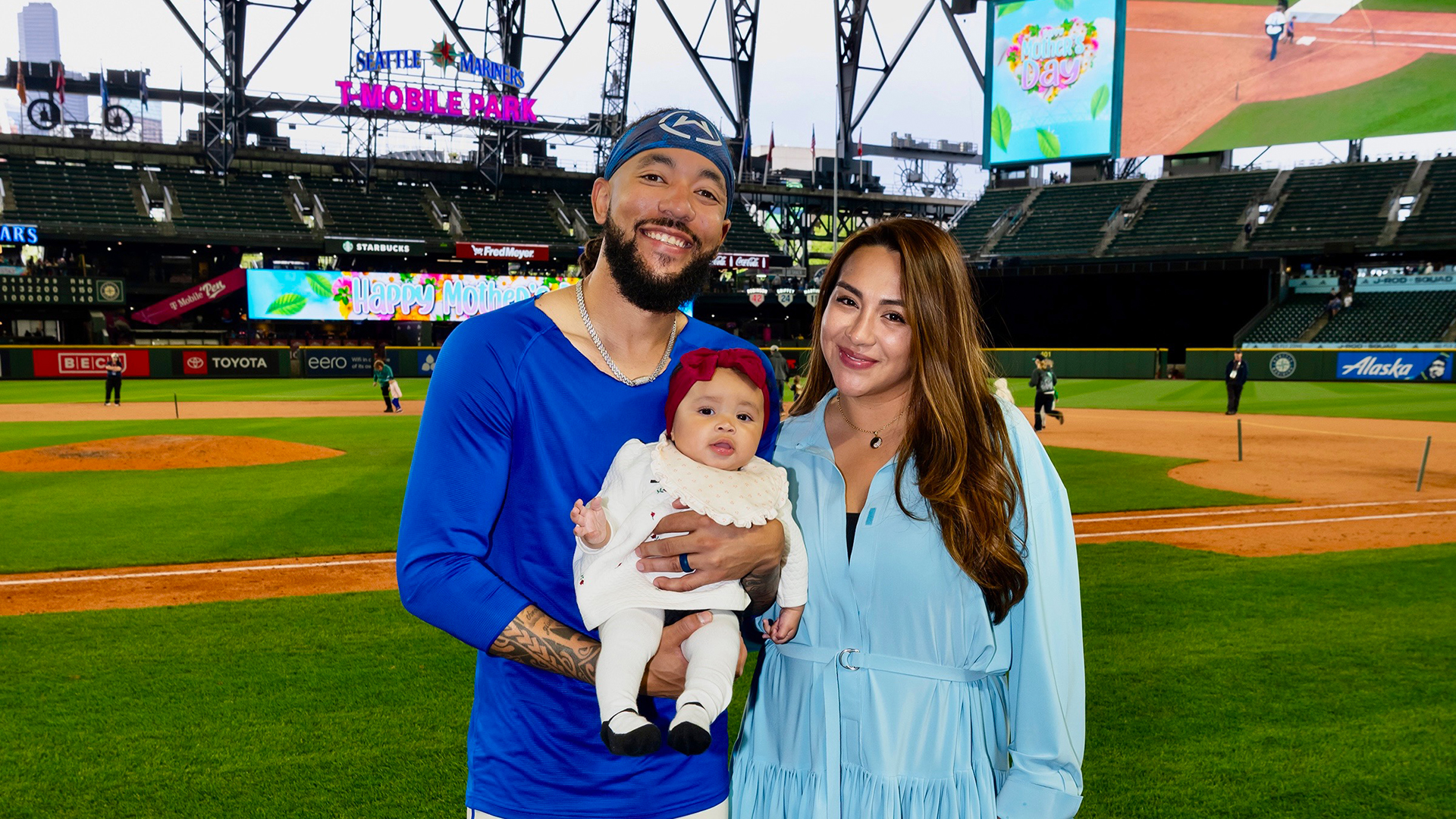 J.P. Crawford, his wife Kathy and their daughter Korra (photo courtesy of Kathy Crawford)
