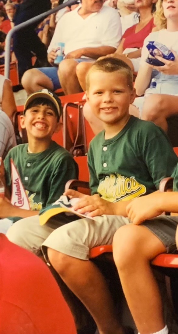 Jason Bell and Luke Voit as kids