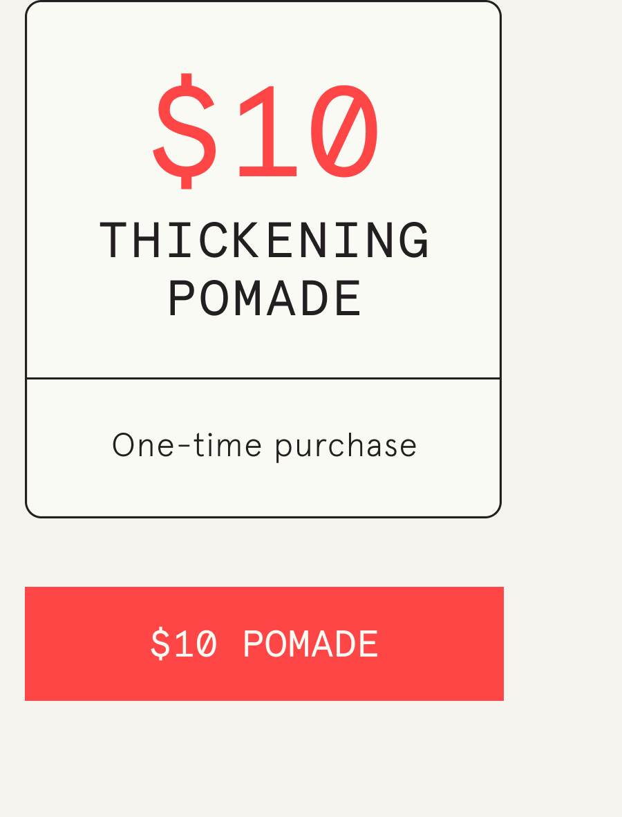 $10 thickening pomade