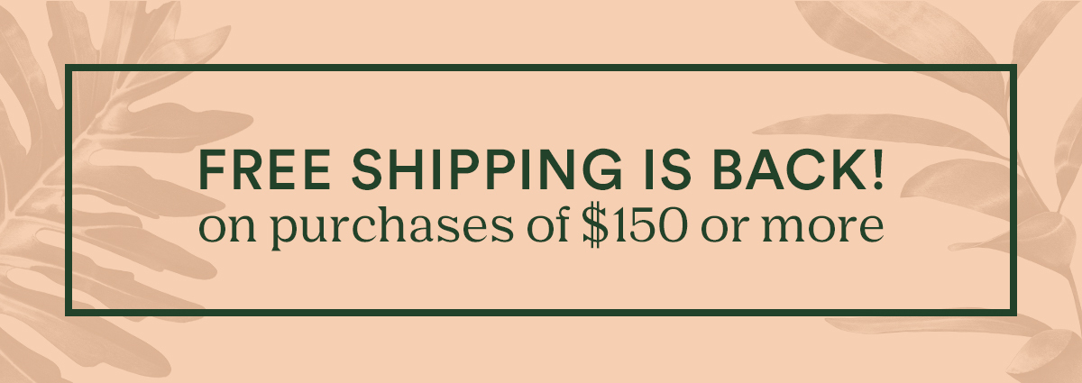 Free shipping on orders $150+