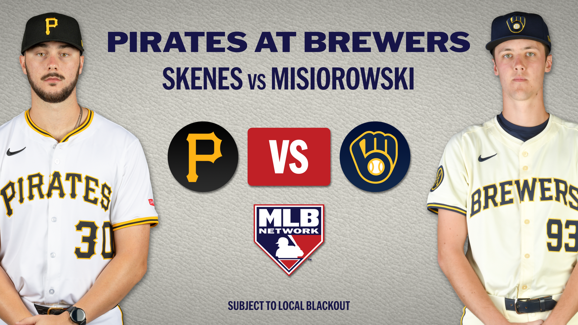 Paul Skenes and the Pirates face Jacob Misiorowski and the Brewers on MLB Network