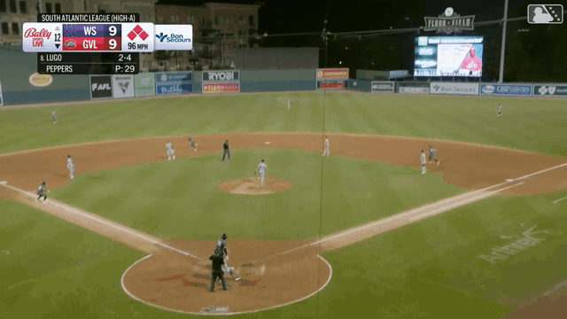 Andy Lugo's bat flip as GIF