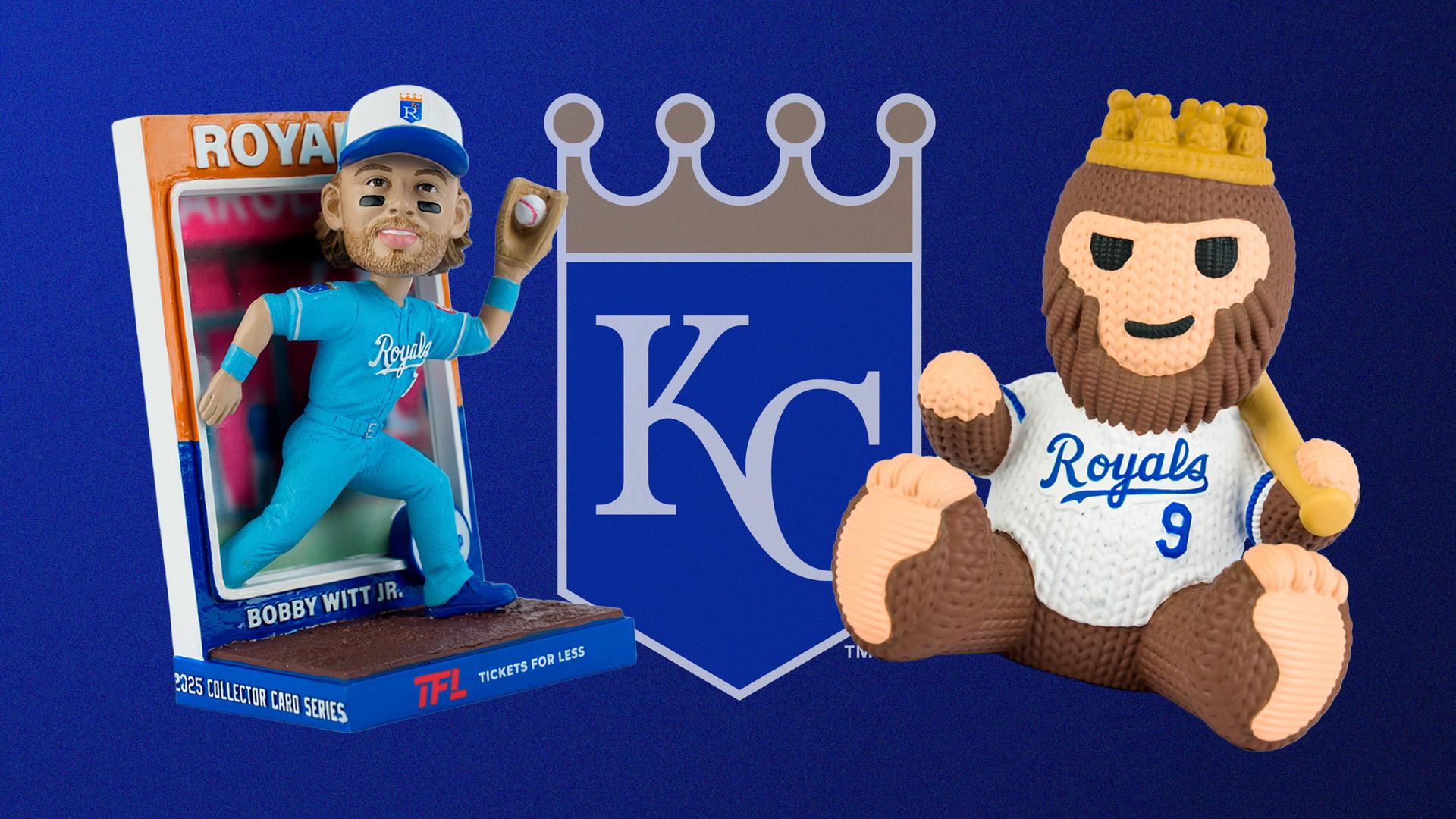 Bobby Witt Jr. bobblehead and Pasquatch
