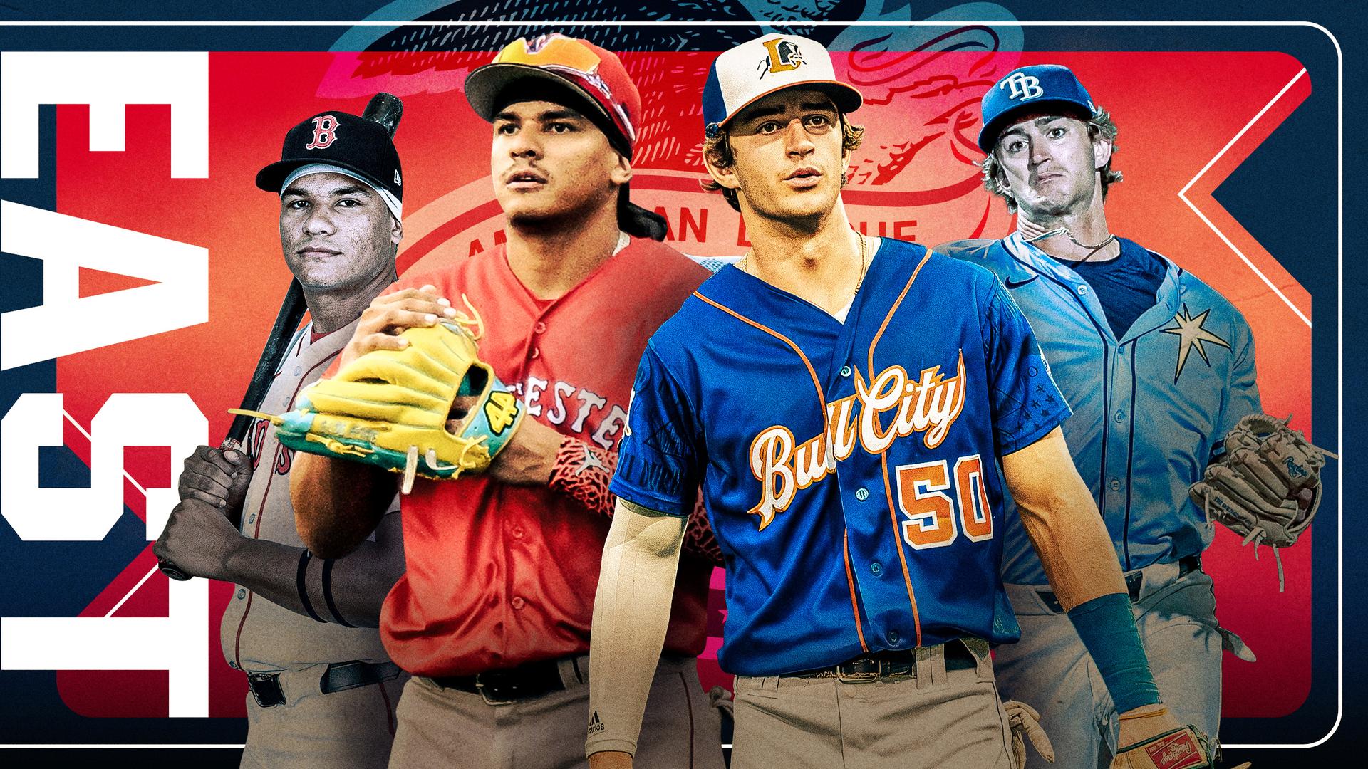 Jhostynxon Garcia of the Red Sox and Carson Williams of the Rays