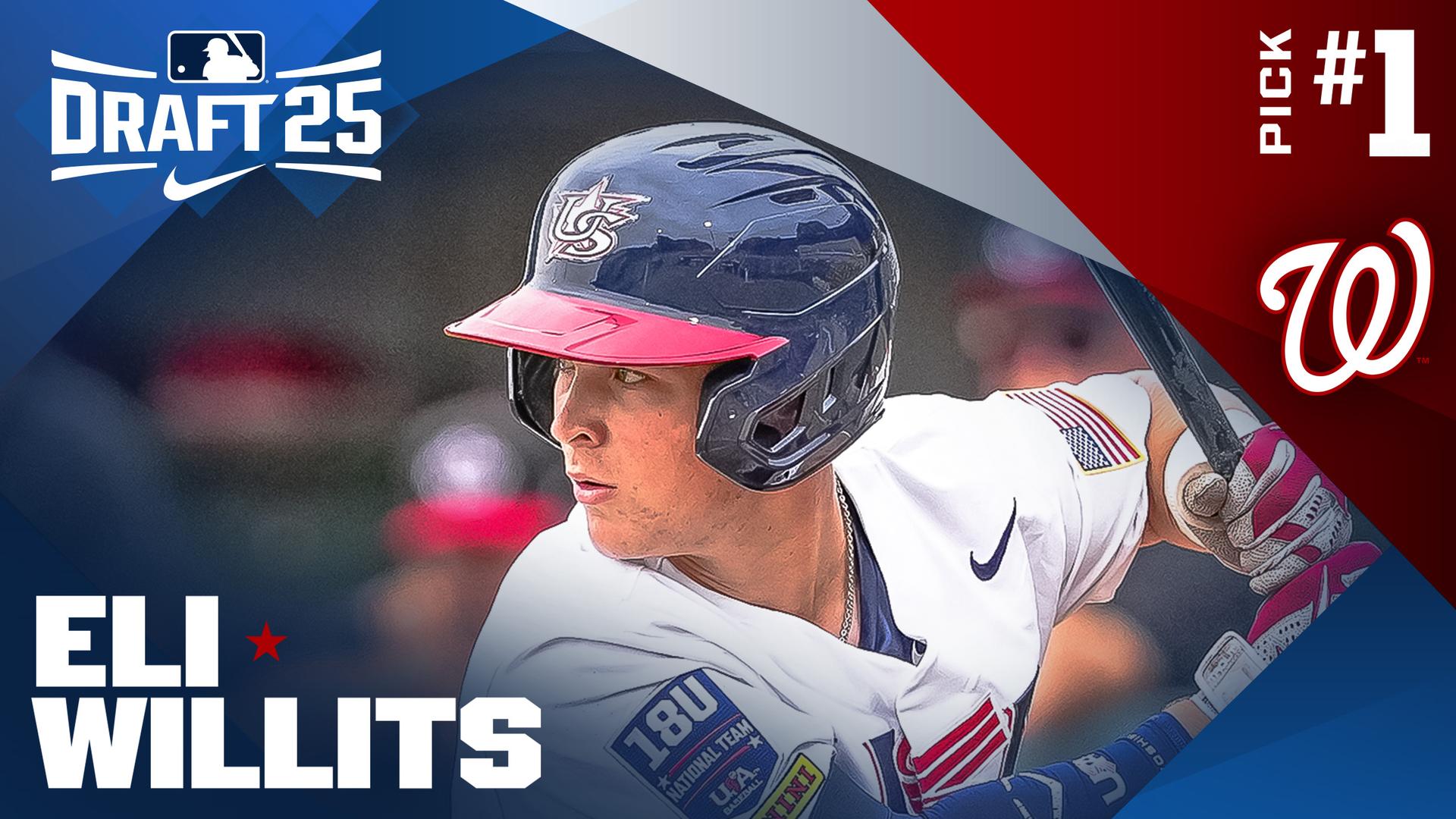 Eli Willits selected No. 1 overall in 2025 MLB Draft