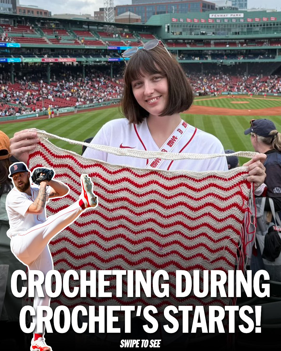 This fan crochets during Garrett Crochet's starts