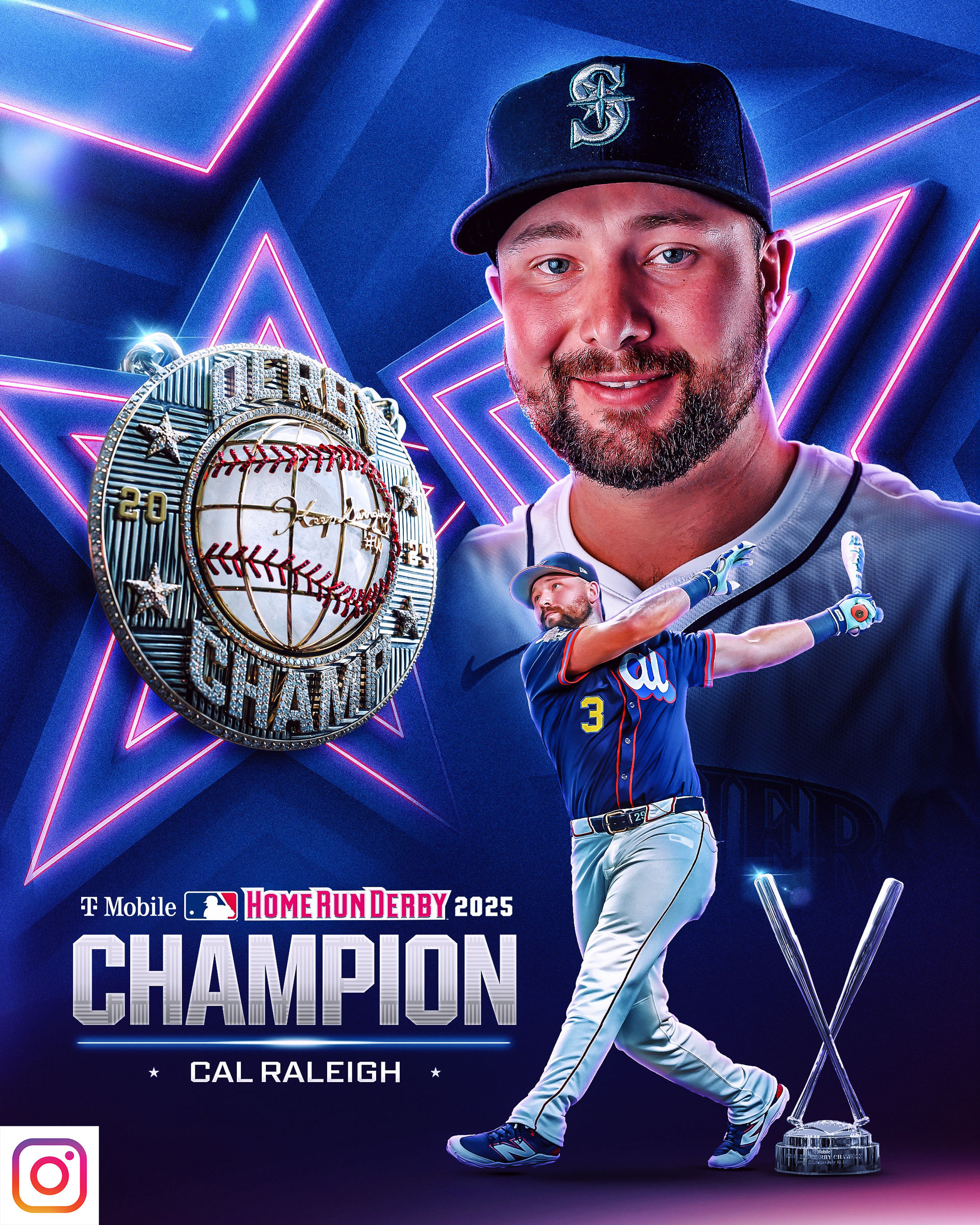 Mariners star Cal Raleigh was the 2025 Home Run Derby champion