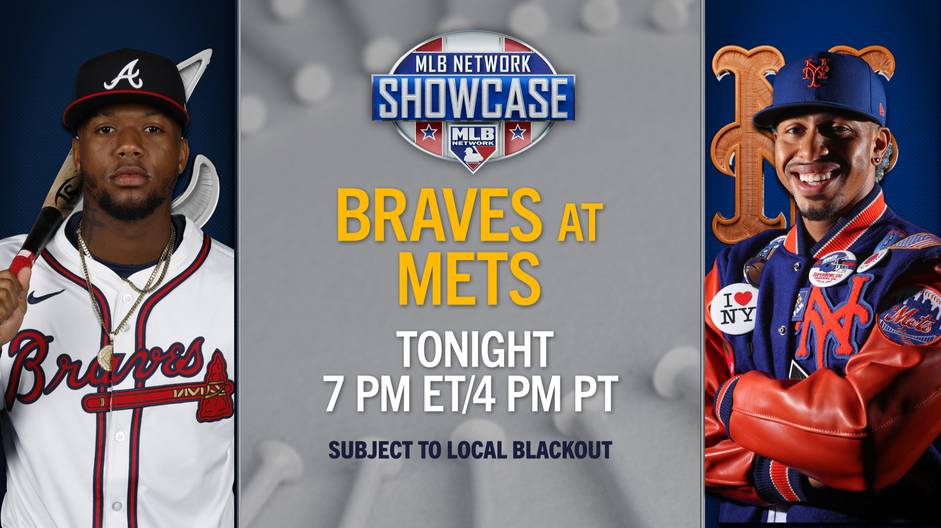 Ronald Acuña Jr. and Francisco Lindor will face off in the MLB Network Showcase game Thursday night