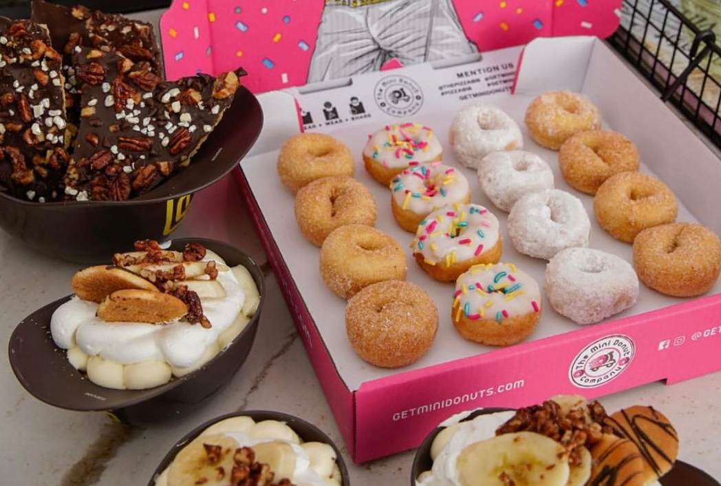 Image of donuts, posted by The Mini Donut Company on Instagram