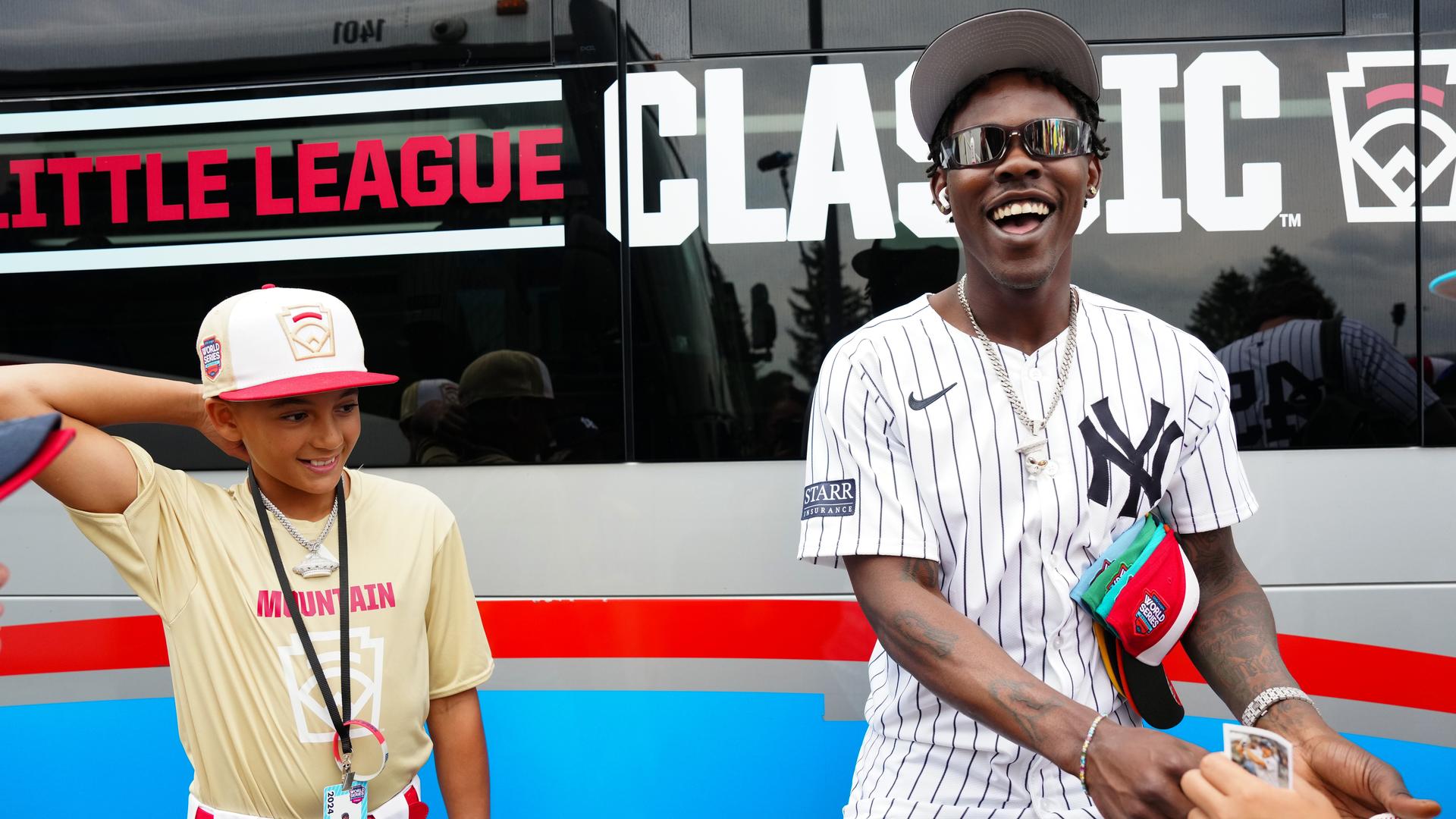 Jazz Chisholm Jr. at the 2024 Little League Classic