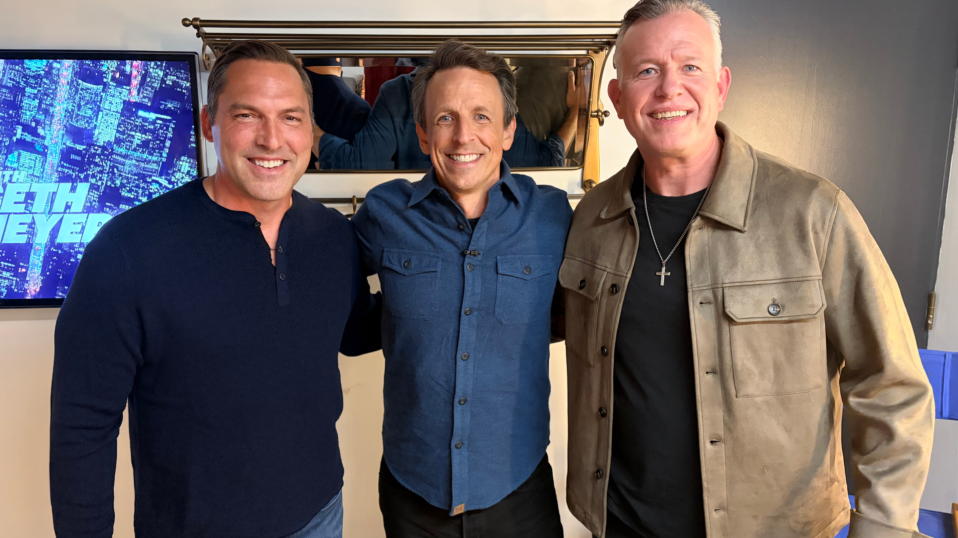 Mark DeRosa, Seth Meyers and Sean Casey