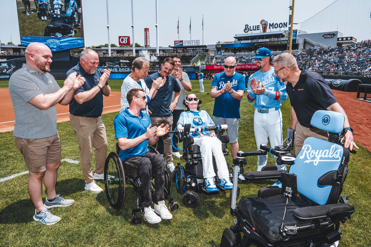 Sarah Nauser honored by the Royals on Lou Gehrig Day