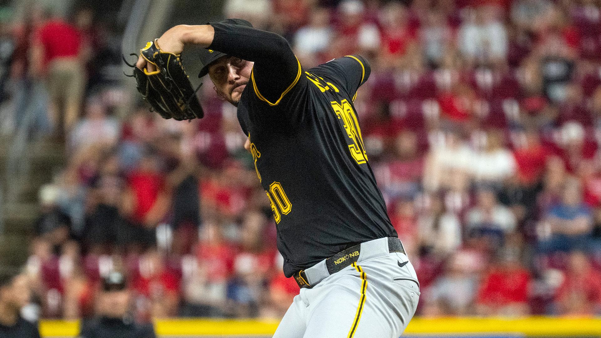 Paul Skenes delivers a pitch in Cincinnati