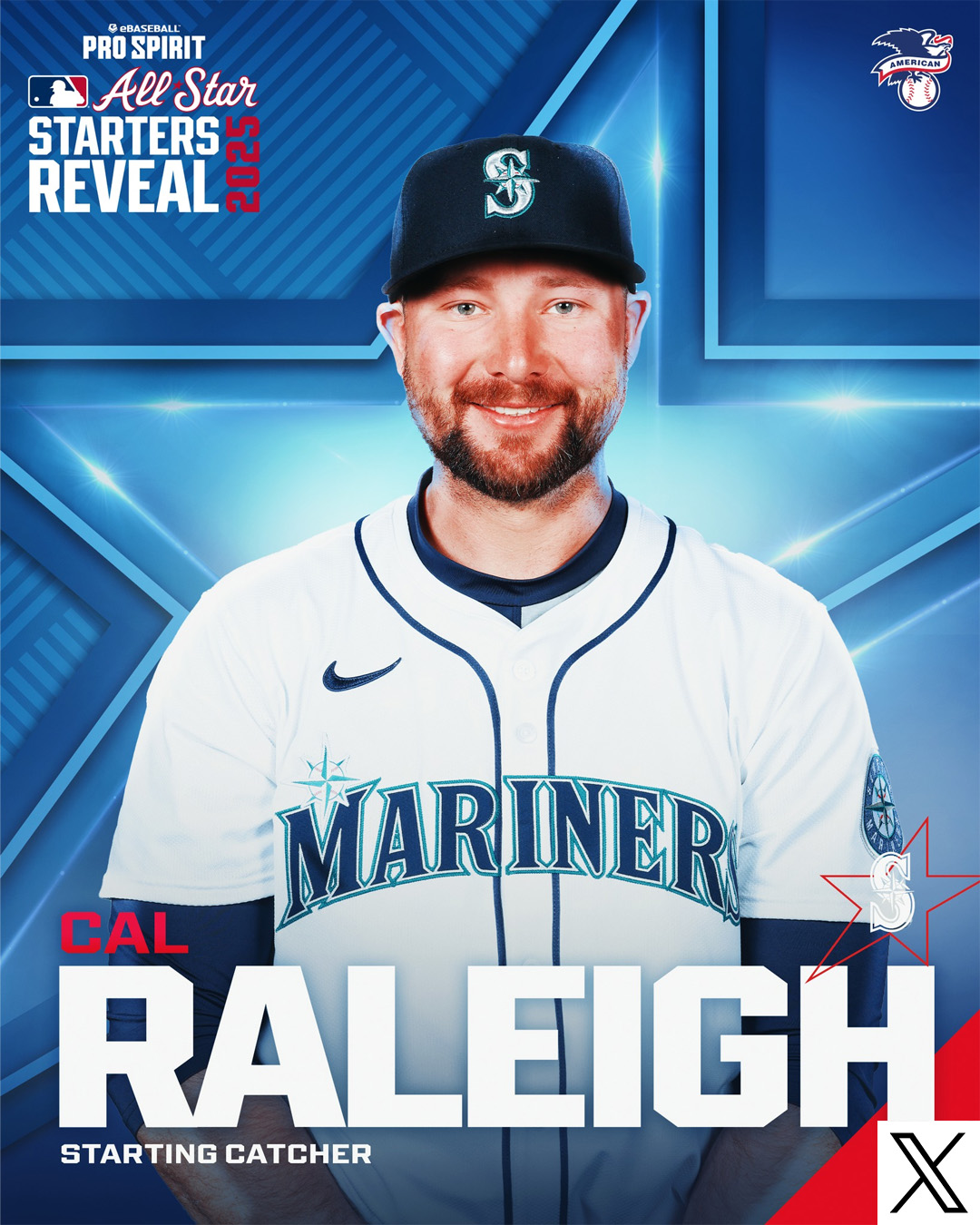 Cal Raleigh was elected the starting catcher for the AL All-Star Team