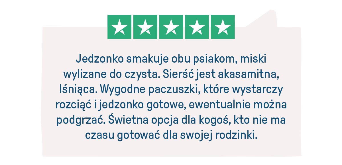 Jedzonko smakuje obu psiakom, miski wylizane do czysta.