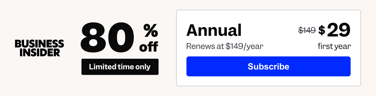 80% off Limited time only | Annual $29 first year | Subscribe | Renews $149/year*